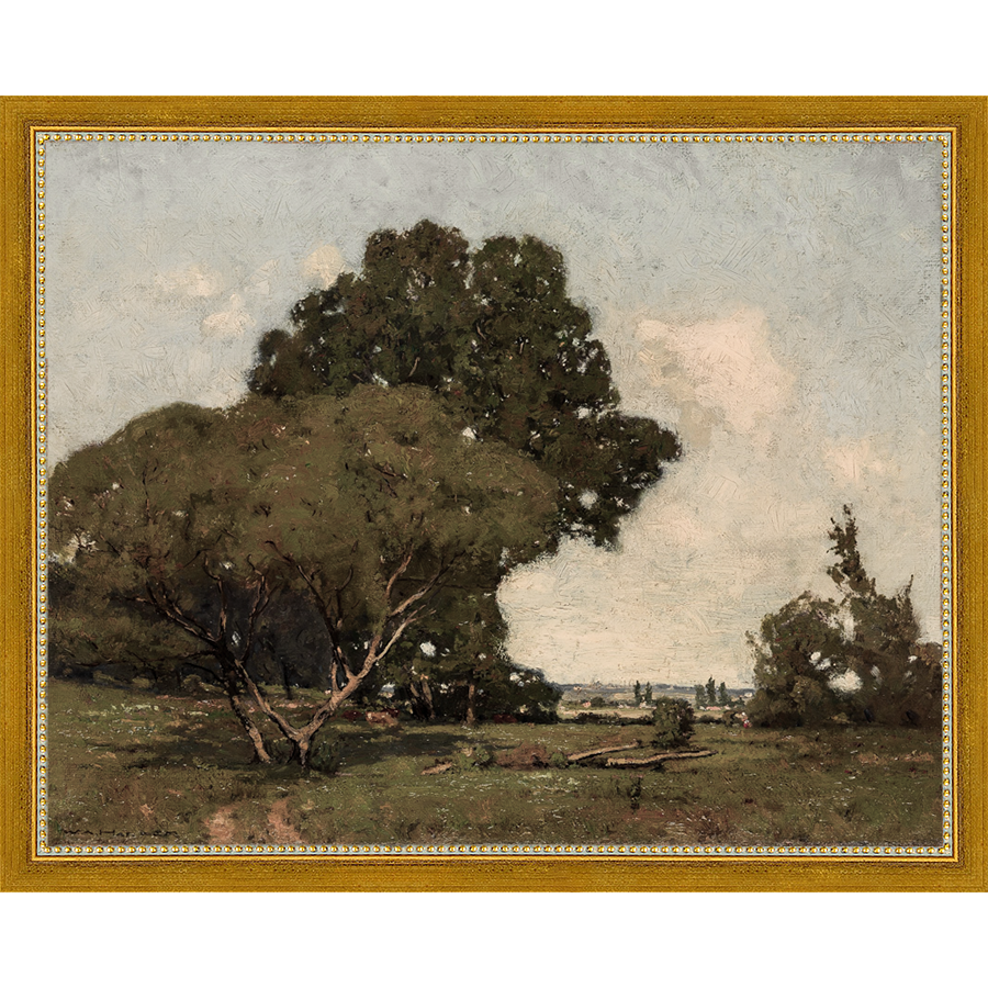 SA012-TREES Hand framed in a transitional gold frame. Finished Size: W 15.25 in x H 12.25 in