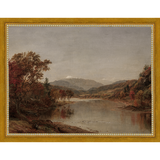 SA015-TRANQUIL LANDSCAPE Hand framed in a transitional gold frame. Finished Size: W 13.25 in x H 10.25 in
