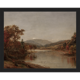 SA015-TRANQUIL LANDSCAPE Hand framed in a matte black frame. Finished Size: W 15.25 in x H 12.25 in