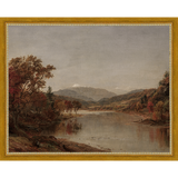SA015-TRANQUIL LANDSCAPE Hand framed in a transitional gold frame. Finished Size: W 15.25 in x H 12.25 in