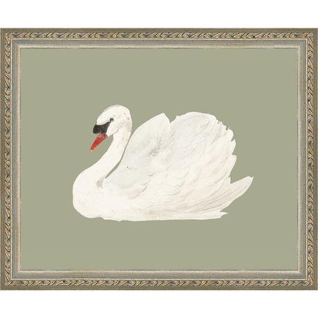 SWAN ON CELADON FIELD - Kings Fine Art & Decor