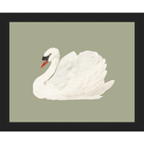 SWAN ON CELADON FIELD - Kings Fine Art & Decor