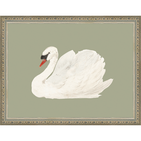 SWAN ON CELADON FIELD - Kings Fine Art & Decor