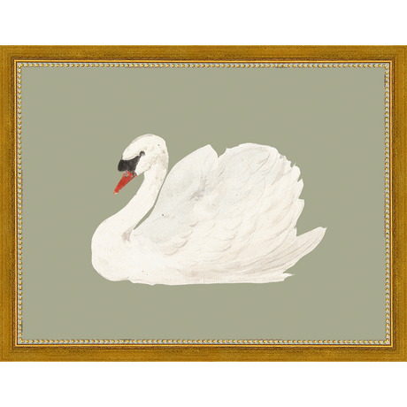 SWAN ON CELADON FIELD - Kings Fine Art & Decor