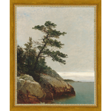 SA056-LONELY PINE Hand framed in a transitional gold frame. Finished Size: W 9.25 in x H 11.25 in