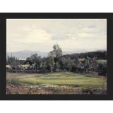 SA059-SUMMER DELL Hand framed in a matte black frame. Finished Size: W 13.25 in x H 10.25 in