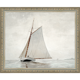 SA060-FULL SAIL Hand framed in an ornate dark silver frame. Finished Size: W 11.25 in x H 9.25 in