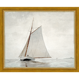SA060-FULL SAIL Hand framed in a transitional gold frame. Finished Size: W 11.25 in x H 9.25 in
