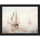 SA064-RACE DAY Hand framed in a matte black frame. Finished Size: W 13.25 in x H 10.25 in