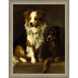 SA081-LOYAL FRIENDS Hand framed in an ornate dark silver frame. Finished Size: W 10.25 in x H 13.25 in