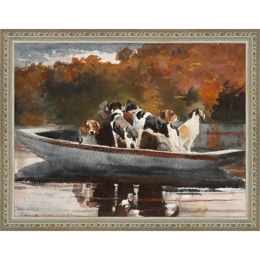 DOGS IN BOAT - Kings Fine Art & Decor