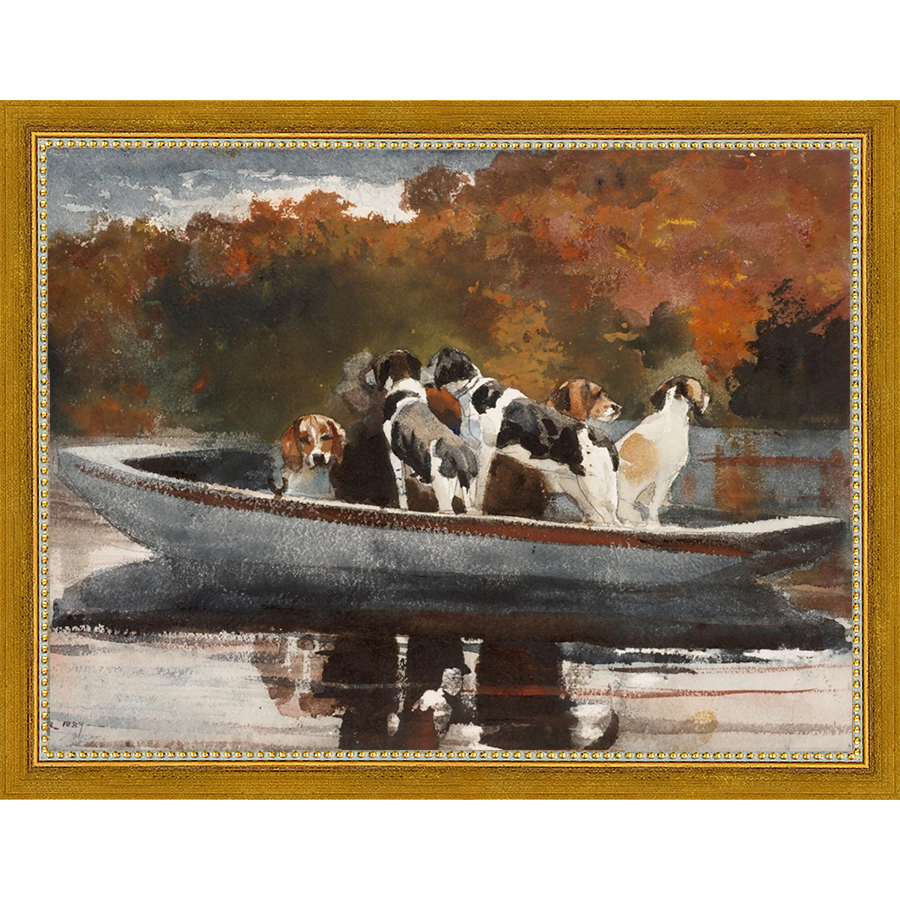 DOGS IN BOAT - Kings Fine Art & Decor