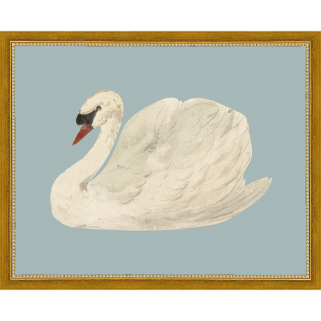 SWAN ON BLUE FIELD - Kings Fine Art & Decor