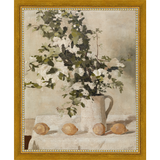 SA130-LEMON BRANCHES Hand framed in a transitional gold frame. Finished Size: W 9.25 in x H 11.25 in
