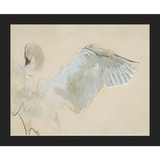 SA133-FLIGHT OF THE SWAN Hand framed in a matte black frame. Finished Size: W 11.25 in x H 9.25 in