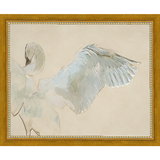 SA133-FLIGHT OF THE SWAN Hand framed in a transitional gold frame. Finished Size: W 11.25 in x H 9.25 in