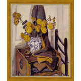 SA136-STILL LIFE Hand framed in a transitional gold frame. Finished Size: W 9.25 in x H 11.25 in