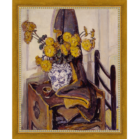 SA136-STILL LIFE Hand framed in a transitional gold frame. Finished Size: W 9.25 in x H 11.25 in