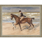 RIDER AND DOG ON THE BEACH - Kings Fine Art & Decor