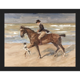 RIDER AND DOG ON THE BEACH - Kings Fine Art & Decor
