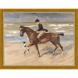 RIDER AND DOG ON THE BEACH - Kings Fine Art & Decor