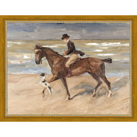 RIDER AND DOG ON THE BEACH - Kings Fine Art & Decor