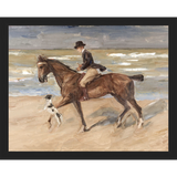 RIDER AND DOG ON THE BEACH - Kings Fine Art & Decor
