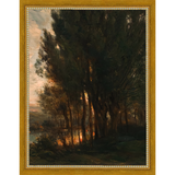 SA180-WOODS AT DUSK I DIPTYCH Hand framed in a transitional gold frame. Finished Size: W 10.25 in x H 13.25 in