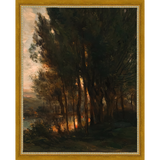 SA180-WOODS AT DUSK I DIPTYCH Hand framed in a transitional gold frame. Finished Size: W 12.25 in x H 15.25 in