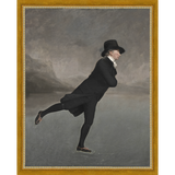 SA189-DUTCH SKATER Hand framed in a transitional gold frame. Finished Size: W 12.25 in x H 15.25 in