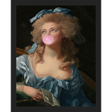 SA231-FANCIFUL ROCOCO WOMAN Hand framed in a matte black frame. Finished Size: W 12.25 in x H 15.25 in
