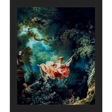 SA239-HAPPY SWING Hand framed in a matte black frame. Finished Size: W 9.25 in x H 11.25 in