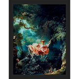 SA239-HAPPY SWING Hand framed in a matte black frame. Finished Size: W 10.25 in x H 13.25 in