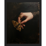 SA251-GOTHIC BUTTERFLY Hand framed in a matte black frame. Finished Size: W 12.25 in x H 15.25 in