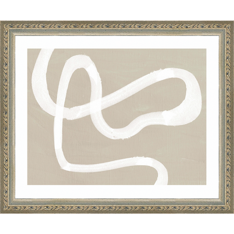 SA261-JAPANDI I Hand framed in an ornate dark silver frame. Finished Size: W 11.25 in x H 9.25 in