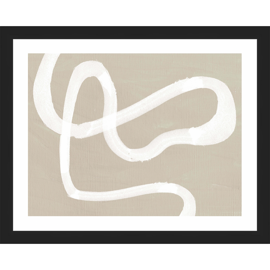 SA261-JAPANDI I Hand framed in a matte black frame. Finished Size: W 15.25 in x H 12.25 in