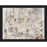 SA267-RIVERBANK SKETCH Hand framed in a matte black frame. Finished Size: W 13.25 in x H 10.25 in