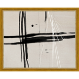 SA270-MOODY LINES Hand framed in a transitional gold frame. Finished Size: W 15.25 in x H 12.25 in