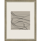 SA271-WAVY PATTERN Hand framed in an ornate dark silver frame. Finished Size: W 10.25 in x H 13.25 in
