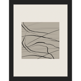 SA271-WAVY PATTERN Hand framed in a matte black frame. Finished Size: W 10.25 in x H 13.25 in
