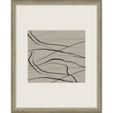 SA271-WAVY PATTERN Hand framed in an ornate dark silver frame. Finished Size: W 12.25 in x H 15.25 in