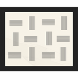 SA273-OPPOSING LINES Hand framed in a matte black frame. Finished Size: W 11.25 in x H 9.25 in