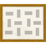 SA273-OPPOSING LINES Hand framed in a transitional gold frame. Finished Size: W 11.25 in x H 9.25 in