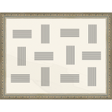 SA273-OPPOSING LINES Hand framed in an ornate dark silver frame. Finished Size: W 13.25 in x H 10.25 in