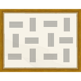 SA273-OPPOSING LINES Hand framed in a transitional gold frame. Finished Size: W 13.25 in x H 10.25 in