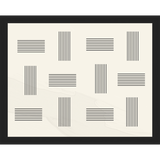 SA273-OPPOSING LINES Hand framed in a matte black frame. Finished Size: W 15.25 in x H 12.25 in