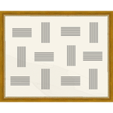 SA273-OPPOSING LINES Hand framed in a transitional gold frame. Finished Size: W 15.25 in x H 12.25 in