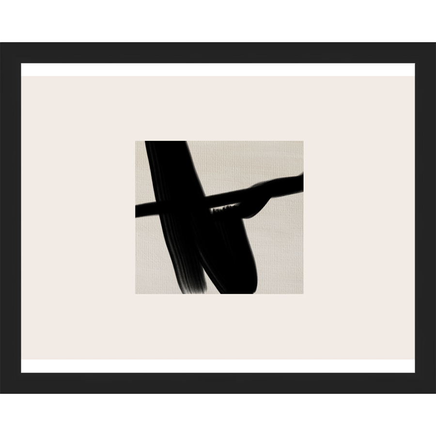 SA275-ABSTRACT BIRD IN FLIGHT Hand framed in a matte black frame. Finished Size: W 15.25 in x H 12.25 in