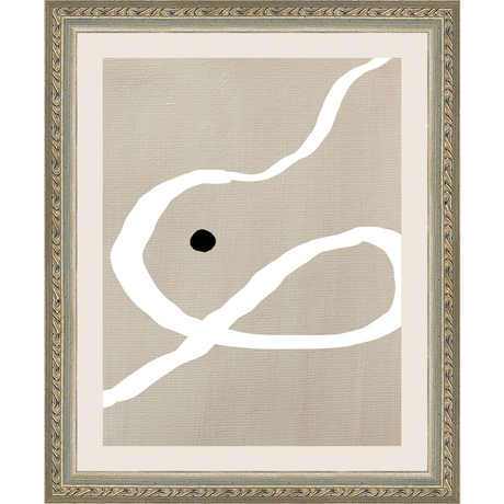 SA276-JAPANDI II Hand framed in an ornate dark silver frame. Finished Size: W 9.25 in x H 11.25 in