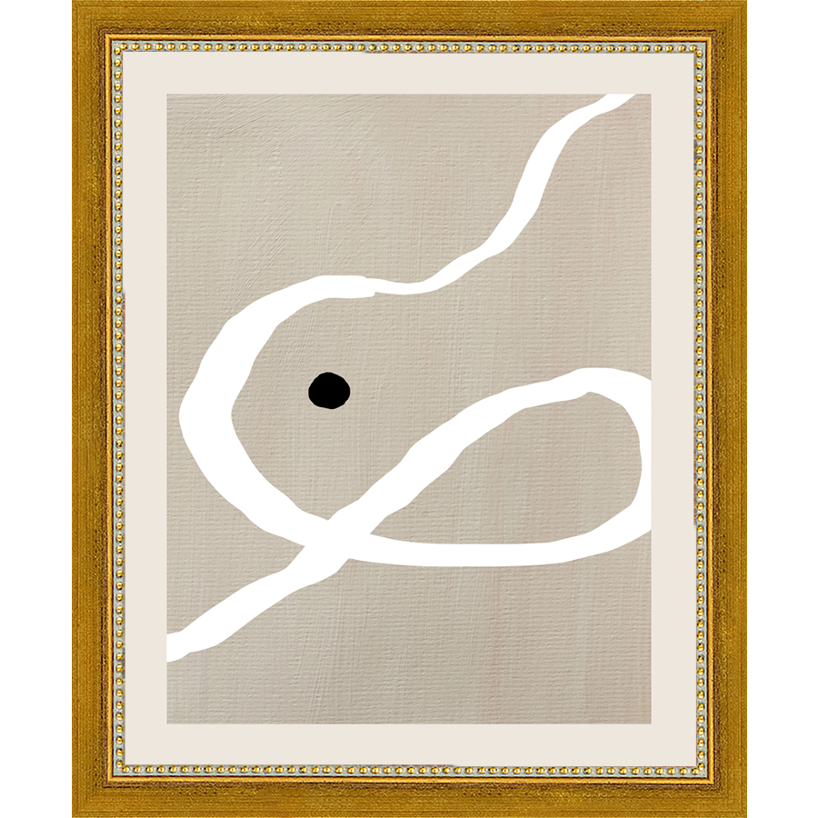 SA276-JAPANDI II Hand framed in a transitional gold frame. Finished Size: W 9.25 in x H 11.25 in